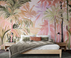 Pretty Palms Natural Blush Mural (Large) by Origin Murals