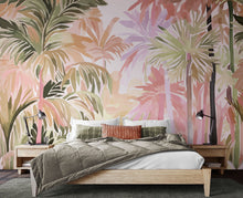 Pretty Palms Natural Blush Mural (Large) by Origin Murals