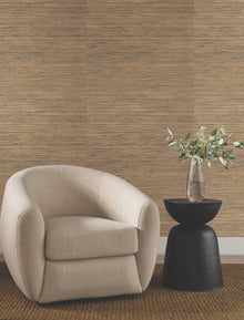 Candice Olson Bamboo Hemp Blend Natural & Black Natural Discovery Wallpaper by York Wallcoverings