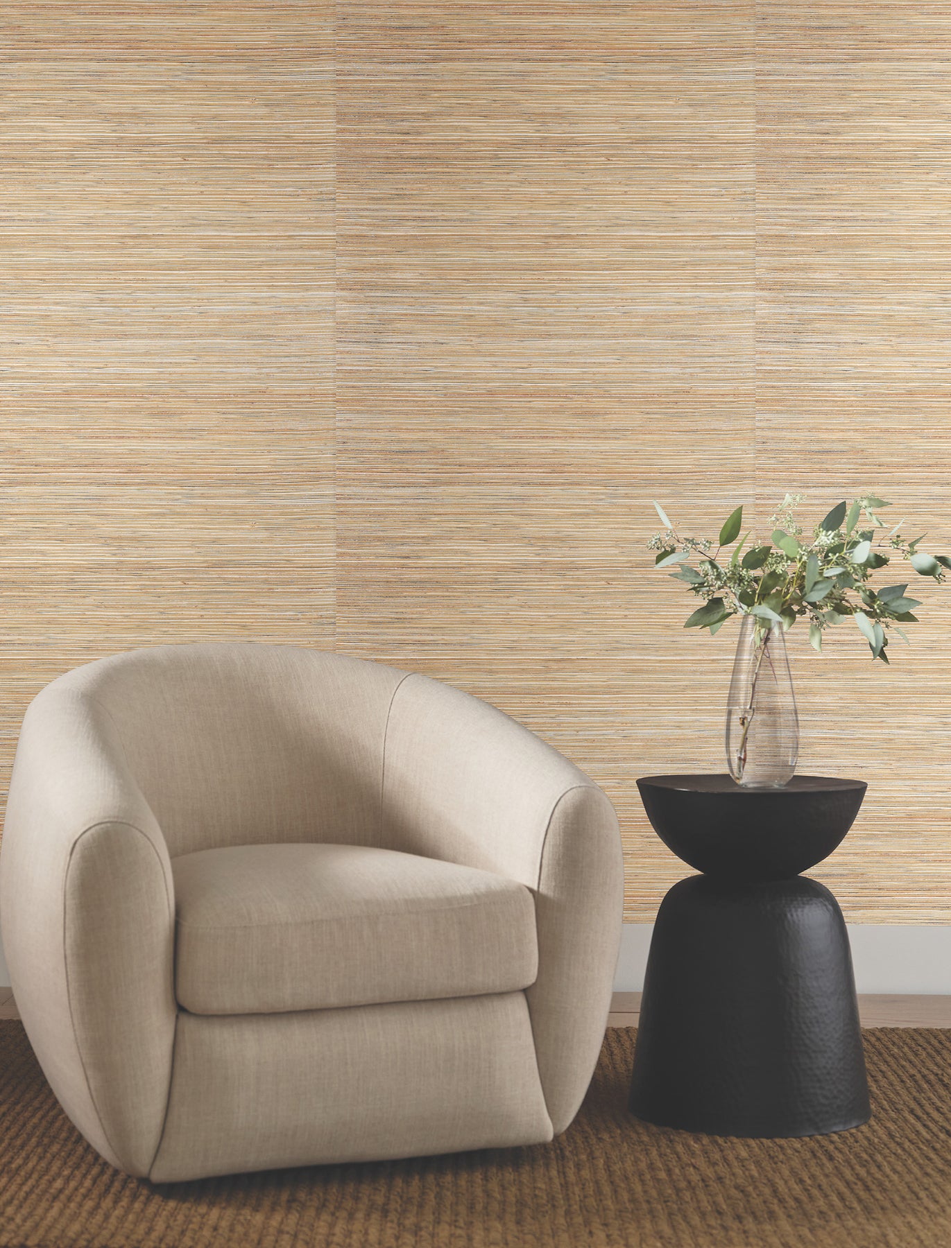 Candice Olson Bamboo Hemp Blend White Natural Discovery Wallpaper by York Wallcoverings