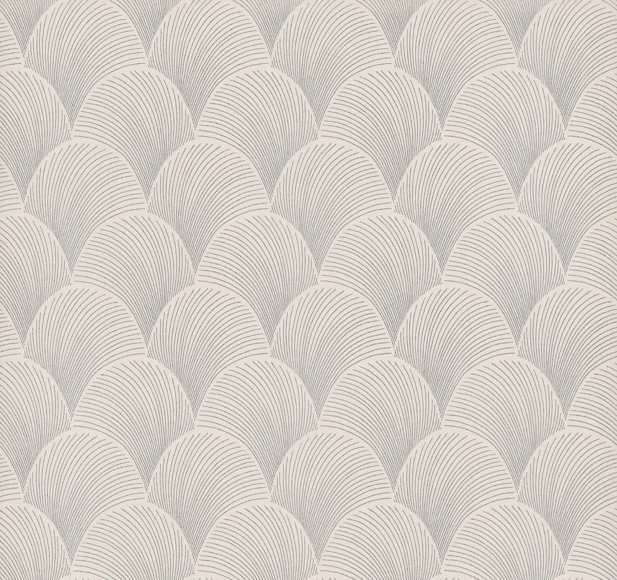 Candice Olson Metallic Scallop Cream Natural Discovery Wallpaper by York Wallcoverings