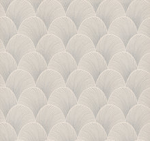 Candice Olson Metallic Scallop Cream Natural Discovery Wallpaper by York Wallcoverings