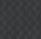 Candice Olson Metallic Scallop Black Natural Discovery Wallpaper by York Wallcoverings