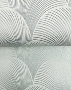 Candice Olson Metallic Scallop Light Green Natural Discovery Wallpaper by York Wallcoverings