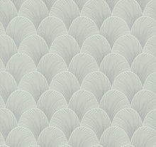 Candice Olson Metallic Scallop Light Green Natural Discovery Wallpaper by York Wallcoverings