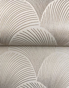 Candice Olson Metallic Scallop Beige Natural Discovery Wallpaper by York Wallcoverings