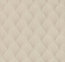 Candice Olson Metallic Scallop Beige Natural Discovery Wallpaper by York Wallcoverings