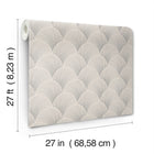 Candice Olson Metallic Scallop Beige Natural Discovery Wallpaper by York Wallcoverings