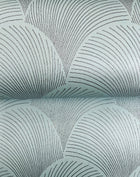 Candice Olson Metallic Scallop Blue Pearl Natural Discovery Wallpaper by York Wallcoverings
