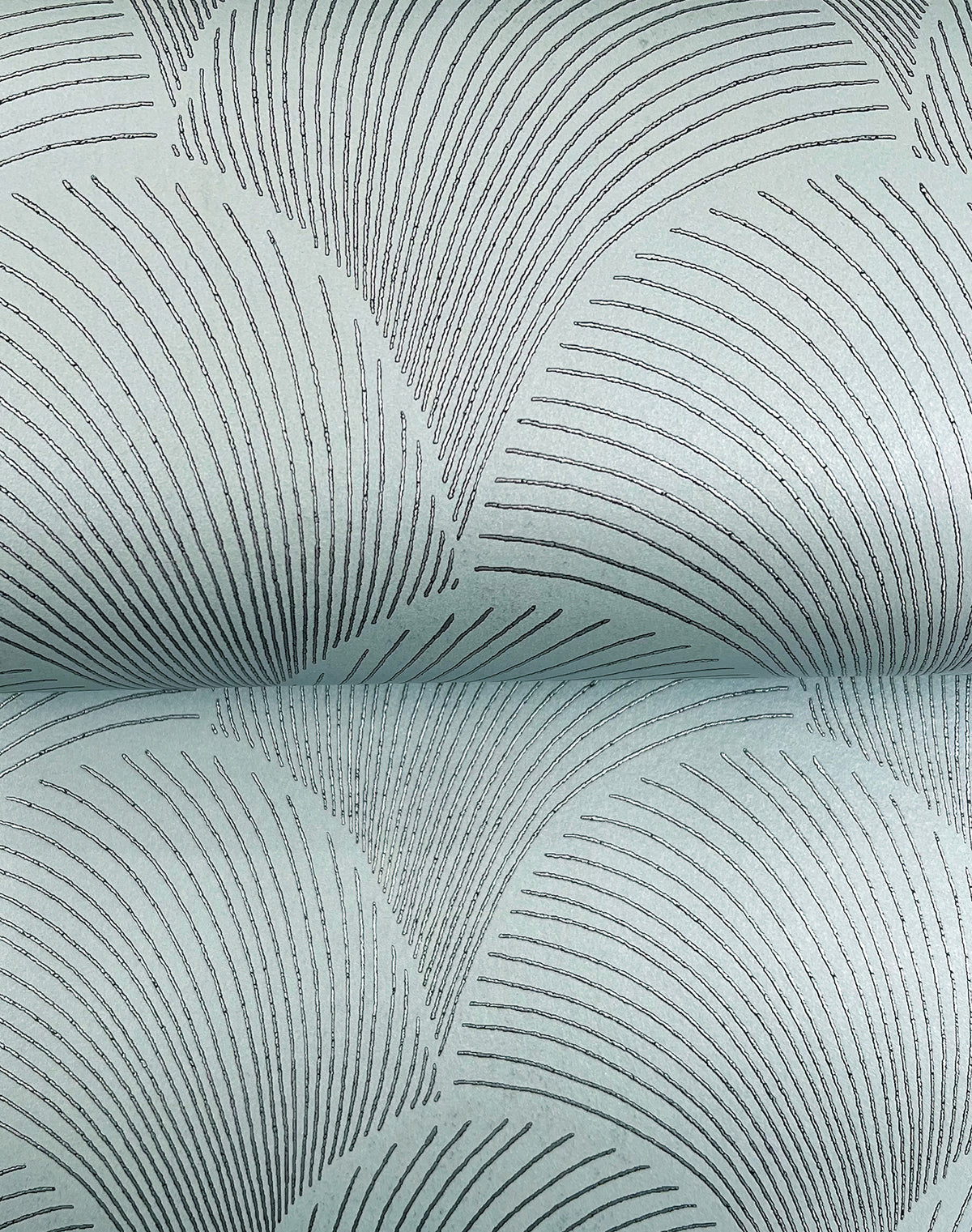 Candice Olson Metallic Scallop Blue Pearl Natural Discovery Wallpaper by York Wallcoverings