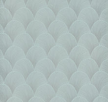 Candice Olson Metallic Scallop Blue Pearl Natural Discovery Wallpaper by York Wallcoverings