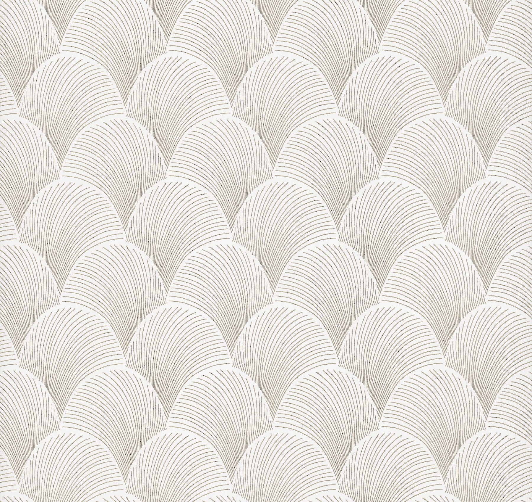 Candice Olson Metallic Scallop White Natural Discovery Wallpaper by York Wallcoverings