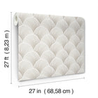 Candice Olson Metallic Scallop White Natural Discovery Wallpaper by York Wallcoverings