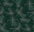 Candice Olson Layered Lily Pads Deep Green Natural Discovery Wallpaper by York Wallcoverings