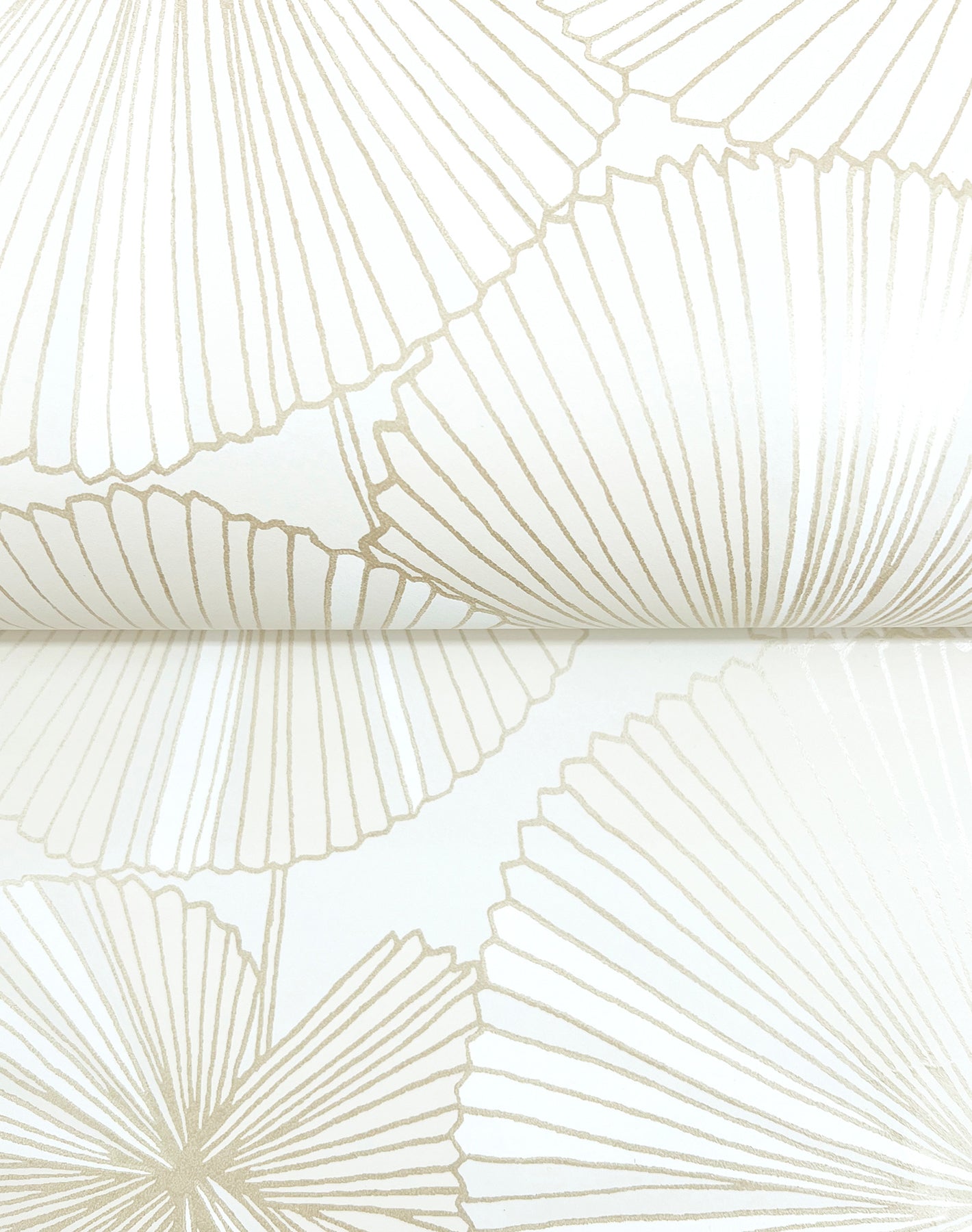Candice Olson Layered Lily Pads White Natural Discovery Wallpaper by York Wallcoverings