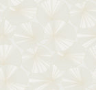 Candice Olson Layered Lily Pads White Natural Discovery Wallpaper by York Wallcoverings