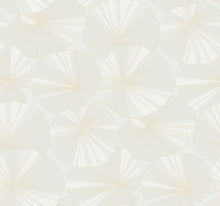 Candice Olson Layered Lily Pads White Natural Discovery Wallpaper by York Wallcoverings