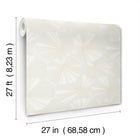 Candice Olson Layered Lily Pads White Natural Discovery Wallpaper by York Wallcoverings