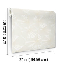 Candice Olson Layered Lily Pads White Natural Discovery Wallpaper by York Wallcoverings