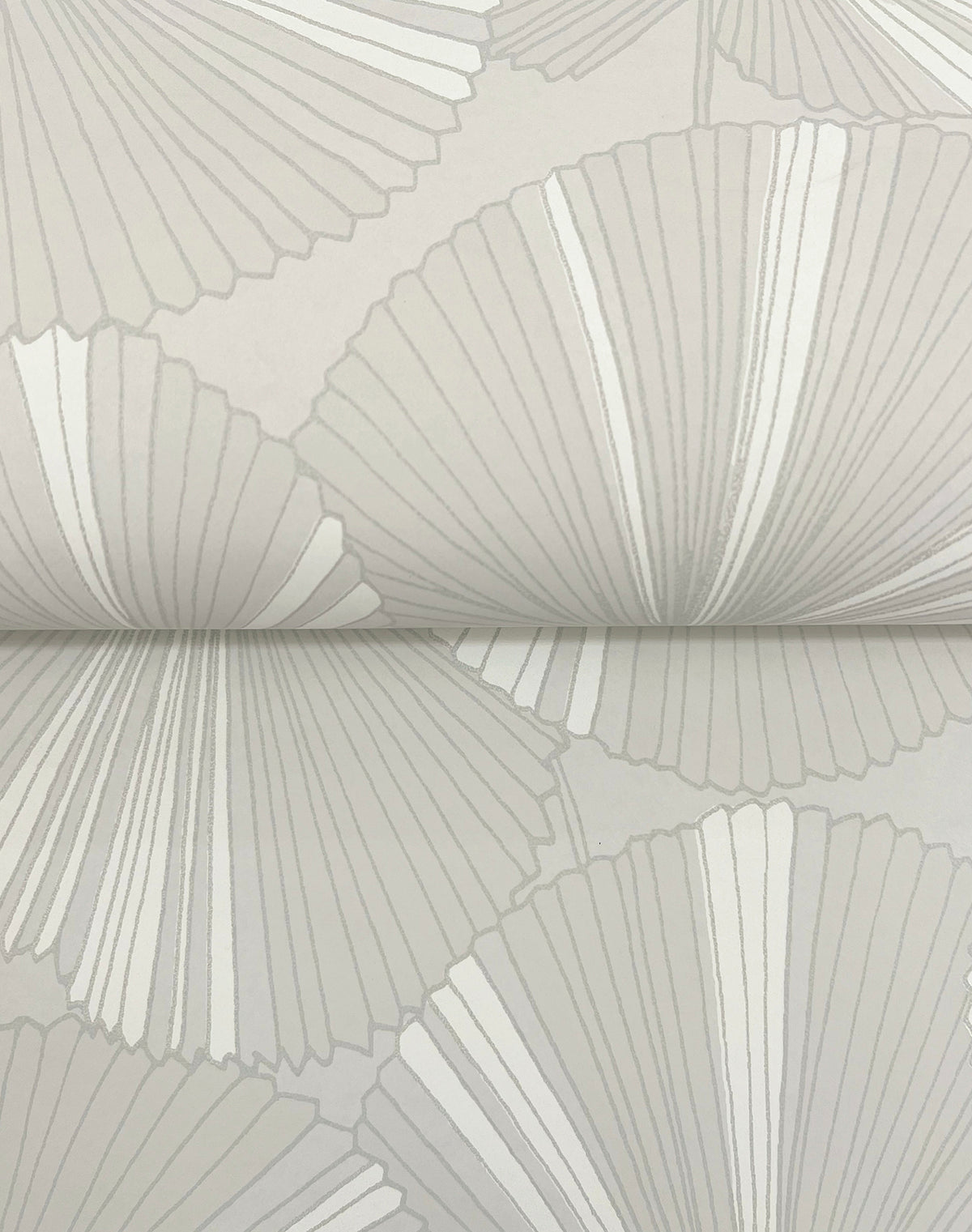 Candice Olson Layered Lily Pads Grey Natural Discovery Wallpaper by York Wallcoverings