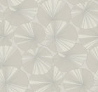 Candice Olson Layered Lily Pads Grey Natural Discovery Wallpaper by York Wallcoverings