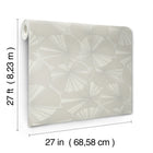 Candice Olson Layered Lily Pads Grey Natural Discovery Wallpaper by York Wallcoverings