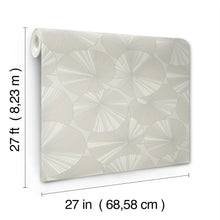 Candice Olson Layered Lily Pads Grey Natural Discovery Wallpaper by York Wallcoverings