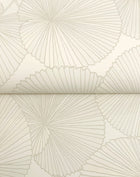 Candice Olson Layered Lily Pads Cream Natural Discovery Wallpaper by York Wallcoverings