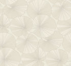 Candice Olson Layered Lily Pads Cream Natural Discovery Wallpaper by York Wallcoverings