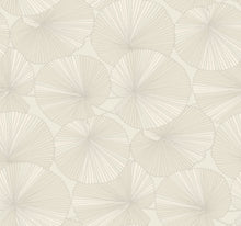Candice Olson Layered Lily Pads Cream Natural Discovery Wallpaper by York Wallcoverings