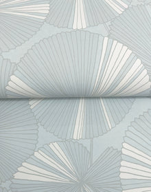Candice Olson Layered Lily Pads Spa Natural Discovery Wallpaper by York Wallcoverings