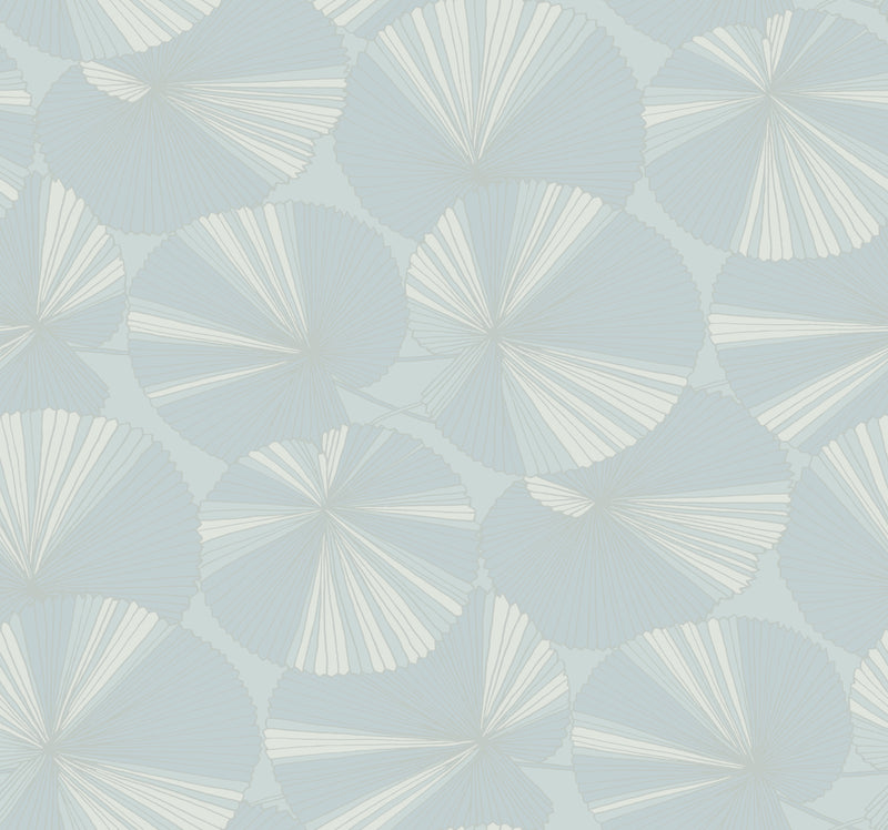Candice Olson Layered Lily Pads Spa Natural Discovery Wallpaper by York Wallcoverings