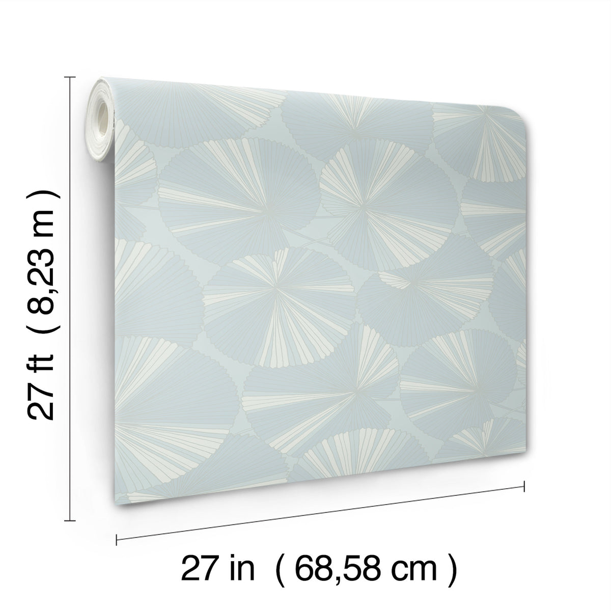 Candice Olson Layered Lily Pads Spa Natural Discovery Wallpaper by York Wallcoverings