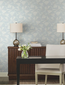 Candice Olson Layered Lily Pads Spa Natural Discovery Wallpaper by York Wallcoverings