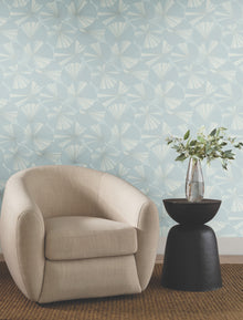 Candice Olson Layered Lily Pads Spa Natural Discovery Wallpaper by York Wallcoverings