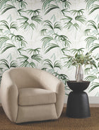 Candice Olson Inky Palms Green Natural Discovery Wallpaper by York Wallcoverings