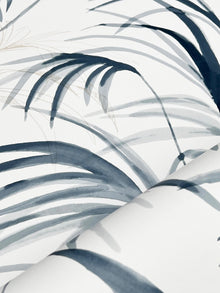 Candice Olson Inky Palms Blue Natural Discovery Wallpaper by York Wallcoverings