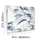 Candice Olson Inky Palms Blue Natural Discovery Wallpaper by York Wallcoverings