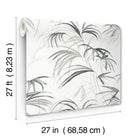 Candice Olson Inky Palms Black Natural Discovery Wallpaper by York Wallcoverings