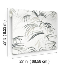 Candice Olson Inky Palms Black Natural Discovery Wallpaper by York Wallcoverings