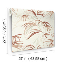 Candice Olson Inky Palms Clay Natural Discovery Wallpaper by York Wallcoverings