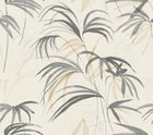 Candice Olson Inky Palms Warm Neutral Natural Discovery Wallpaper by York Wallcoverings
