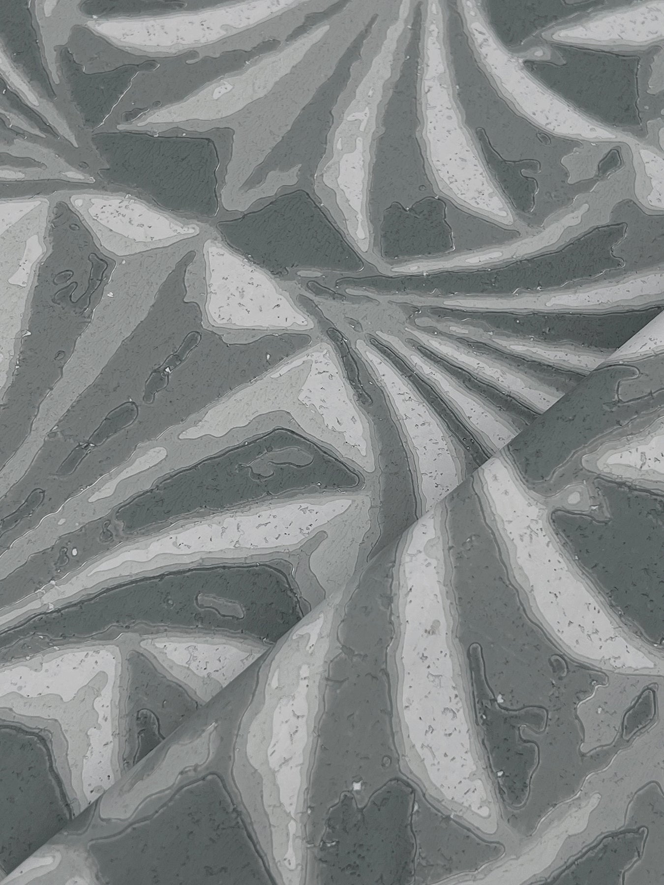Candice Olson Sculpted Fans Charcoal Natural Discovery Wallpaper by York Wallcoverings