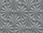 Candice Olson Sculpted Fans Charcoal Natural Discovery Wallpaper by York Wallcoverings