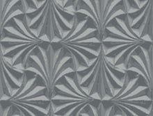 Candice Olson Sculpted Fans Charcoal Natural Discovery Wallpaper by York Wallcoverings