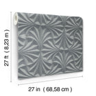 Candice Olson Sculpted Fans Charcoal Natural Discovery Wallpaper by York Wallcoverings