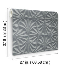 Candice Olson Sculpted Fans Charcoal Natural Discovery Wallpaper by York Wallcoverings