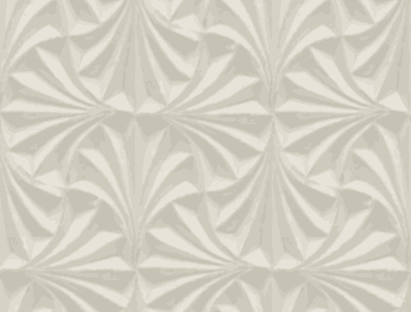 Candice Olson Sculpted Fans Taupe Natural Discovery Wallpaper by York Wallcoverings