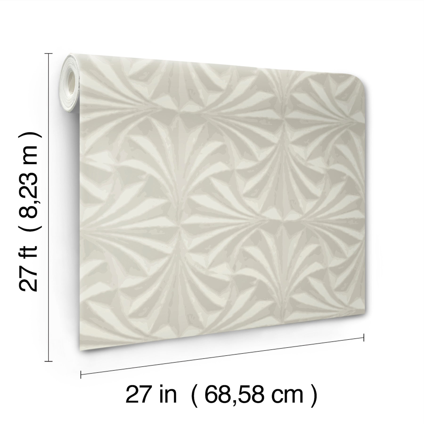 Candice Olson Sculpted Fans Taupe Natural Discovery Wallpaper by York Wallcoverings