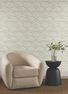 Candice Olson Sculpted Fans Taupe Natural Discovery Wallpaper by York Wallcoverings